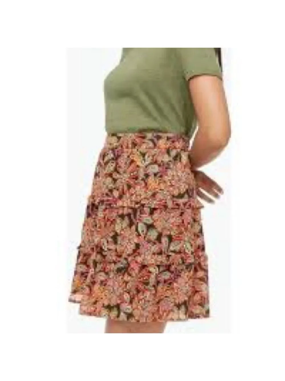 J.Crew Floral Ruffle Women's Skirt Sz X-LARGE